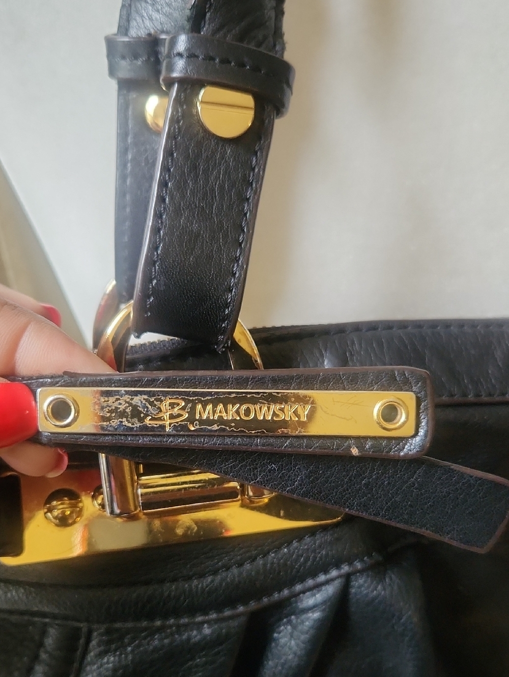 B.Makowsky Leather Purse - Picture 3 of 8